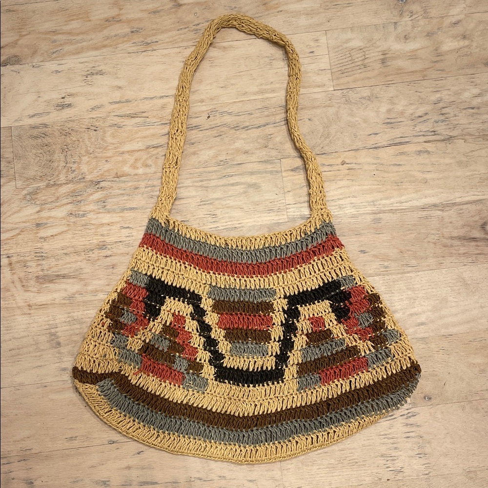 Handcrafted Multicolor Crochet Shoulder Bag